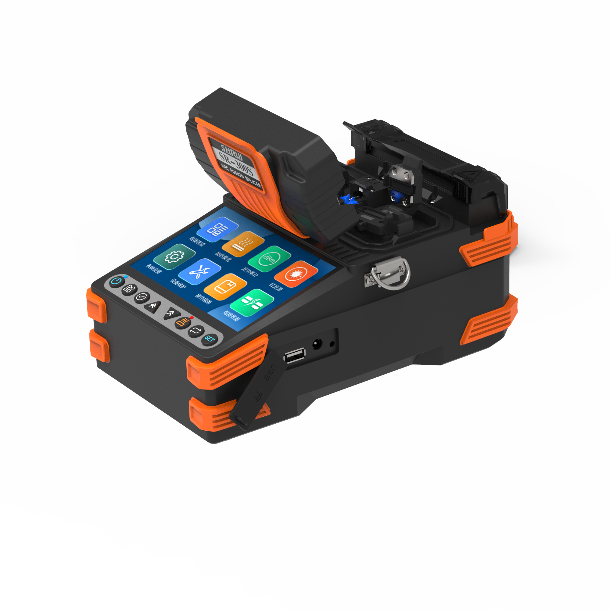 New SR-300S Fusion Splicer Auto Preheating Touch Screen with OPM&VFL