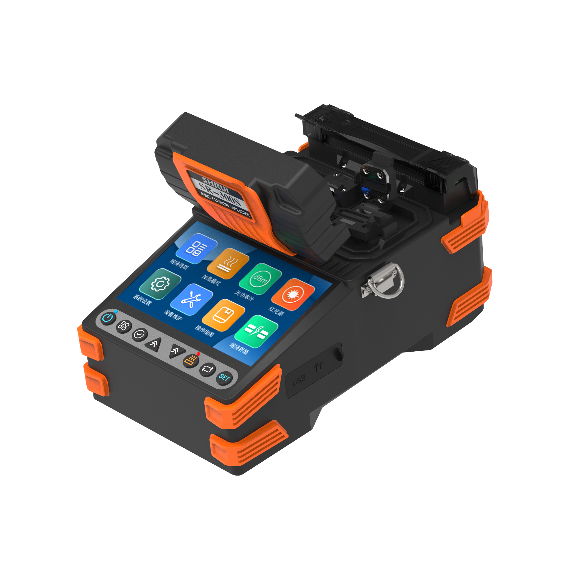 New SR-300S Fusion Splicer Auto Preheating Touch Screen with OPM&VFL